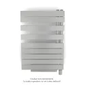 Fassane Spa Asym EL +Air, droite, White Aluminium, 500W, H 870mm / L 550mm