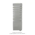 Fassane Spa Asym EL droite, régul IHD, Inox Look, 1000W,H1731mm / L550mm