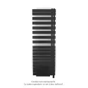 Fassane Spa Asym EL +Air, droite, Black Quartz, 1000W, H 1741mm / L 550mm