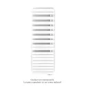 Fassane Spa Asym EL droite, régul IHD, White Matt, 1000W,H1731mm / L550mm