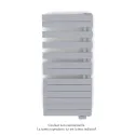 Fassane Spa Asym EL droite, régul IHD, Light Jeans, 750W,H1238mm / L550mm