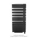 Fassane Spa Asym EL +Air, droite, Black Quartz, 750W, H 1248mm / L 550mm