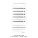 Fassane Spa Asym EL droite, régul IHD, White Matt, 750W,H1238mm / L550mm