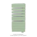 Fassane Spa Asym EL droite, régul IHD, Pastel Green, 750W,H1238mm / L550mm