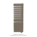 Fassane Spa Asym EL droite, régul IHD, Pearl Beige, 1000W,H1731mm / L550mm