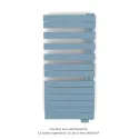 Fassane Spa Asym EL droite, régul IHD, Pastel Blue, 750W,H1238mm / L550mm