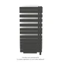 Fassane Spa Asym EL +Air, droite, Umbra Grey, 750W, H 1248mm / L 550mm
