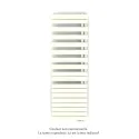 Fassane Spa Asym EL droite, régul IHD, Cream, 1000W,H1731mm / L550mm