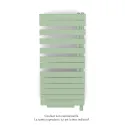 Fassane Spa Asym EL +Air, droite, Pastel Green, 750W, H 1248mm / L 550mm