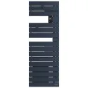Sèche-serviettes connecté Nefertiti étroit mât gauche 600W bleu profond