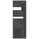 Sèche-serviettes connecté Nefertiti étroit mât gauche 600W anthracite