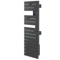 Sèche-serviettes connecté Nefertiti étroit mât gauche 500W graphite