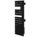 Sèche-serviettes connecté Nefertiti étroit mât droite 600W noir