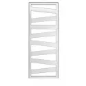 Kazeane EC, Finition Chromée, 393W, H 1567 mm / L 500 mm, robinet chromé