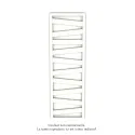 Kazeane EC, couleur 9010, 621W, H 1567 mm / L 500 mm, robinet couleur