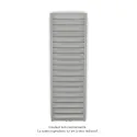 Kadrane EC, couleur Inox Look, 644W, H 1403 mm / L 500 mm robinet couleur