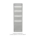Kadrane Spa EC, White Aluminium, 851W, H 1827 mm / L 550 mm, robinet couleur