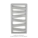 Kazeane EC, couleur 9006, 398W, H 965 mm / L 500 mm, robinet couleur