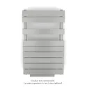 Régate EC +Air, couleur White Aluminium 9006, 411W, H 852mm / L 500mm