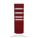 Régate EC +Air, couleur Ruby Red 3003, 781W, H 1666mm / L 500mm