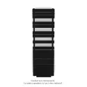 Régate EC +Air, couleur Traffic Black 9217, 781W, H 1666mm / L 500mm