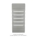 Régate EC, couleur Inox Look, 1300W, H 1851 mm / L 800 mm