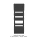 Régate EC, couleur Anthracite Grey, 691W, H 1481 mm / L 500 mm