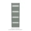 Altai Spa EC double, Blue Grey 7231, 1049W, H 1540 mm / L 500 mm