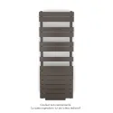 Régate EC +Air, couleur Brown Quartz 0529, 625W, H 1370mm / L 500mm