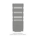 Régate EC +Air, couleur Telegrey 2 7246, 625W, H 1370mm / L 500mm