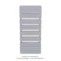Régate EC, couleur Light Jeans, 1300W, H 1851 mm / L 800 mm