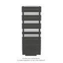 Régate EC +Air, couleur Umbra Grey 7222, 625W, H 1370mm / L 500mm