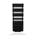 Régate EC +Air, couleur Jet Black 9005, 625W, H 1370mm / L 500mm
