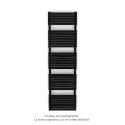 Altai Spa EC double, Jet Black 9005, 1262W, H 1804 mm / L 500 mm
