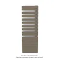 Fassane Spa Asymétrique EC droite, Pearl Beige, 809W, H 1676 mm / L 550 mm