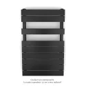 Fassane Spa Symétrique EC, 2 patères, Black Quartz, 411W, H815mm / L500mm