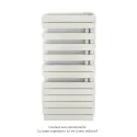 Fassane Spa Asymétrique EC droite, White Quartz, 594W, H 1183 mm / L 550 mm