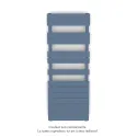 Fassane Spa Symétrique EC, 2 patères, Pigeon Blue, 625W, H1333mm / L500mm