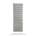Fassane Spa Asymétrique EC gauche, Inox Look, 809W, H 1676 mm / L 550 mm