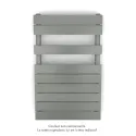 Fassane Spa Symétrique EC, 2 patères, Grey Aluminium, 411W, H815mm / L500mm