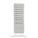 Fassane Spa Asymétrique EC gauche, Light Grey, 809W, H 1676 mm / L 550 mm