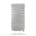 Fassane Spa Asym EC +Air,D, White Aluminium 9006, 594W, H 1220 mm / L 550 mm
