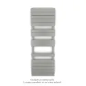 Régate EC, couleur Inox Look, 691W, H 1481 mm / L 500 mm