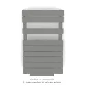 Régate EC +Air, couleur Telegrey 2 7246, 411W, H 852mm / L 500mm