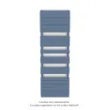 Régate EC, couleur Pigeon Blue, 1019W, H 1851 mm / L 600 mm