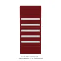 Régate EC, couleur Ruby Red, 1300W, H 1851 mm / L 800 mm
