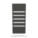 Régate EC, couleur Umbra Grey, 1300W, H 1851 mm / L 800 mm