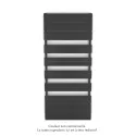 Régate EC, couleur Anthracite Grey, 1300W, H 1851 mm / L 800 mm