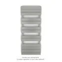 Régate EC, couleur Inox Look, 583W, H 1259 mm / L 500 mm