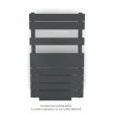 Régate EC +Air, couleur black matt 0557, 411W, H 852mm / L 500mm